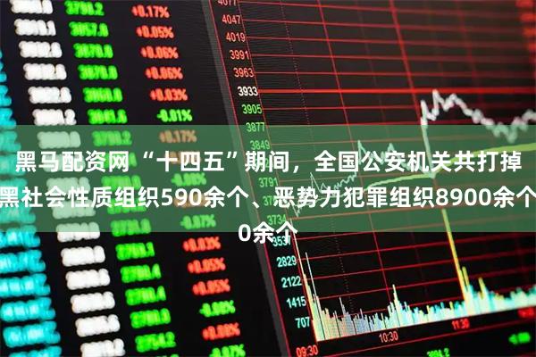 黑马配资网 “十四五”期间，全国公安机关共打掉黑社会性质组织590余个、恶势力犯罪组织8900余个